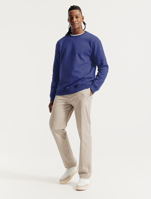 Effen sweater met ronde hals