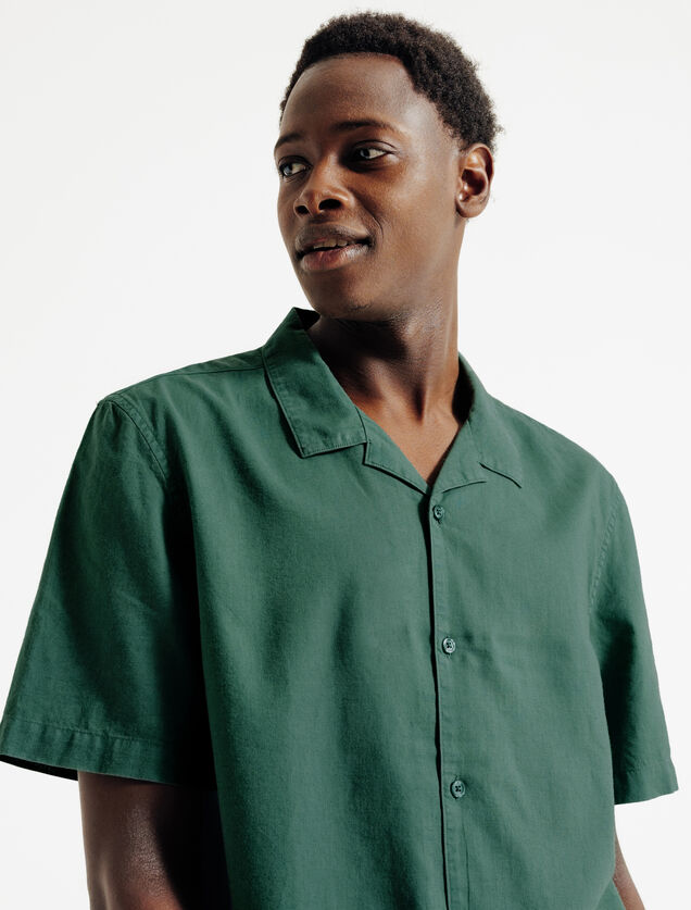 Chemisette en coton lin unie