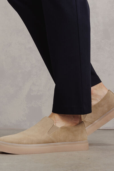 Tennis sans lacet en cuir