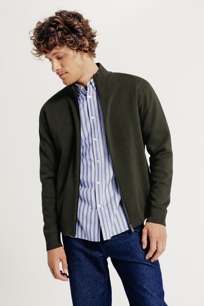 Gilet zippé col montant