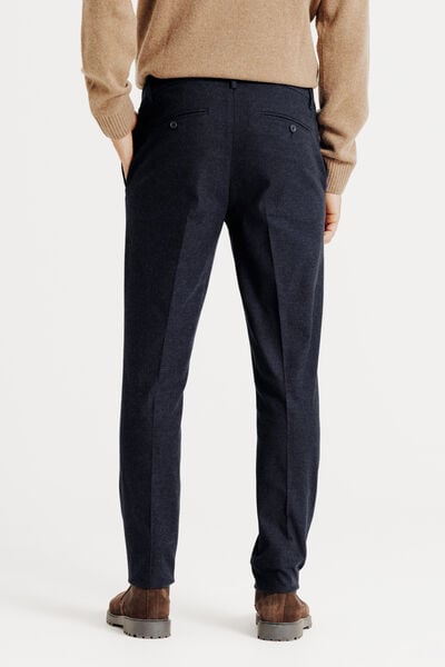 Pantalon chino slim effet flanelle