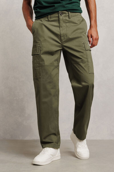 Pantalon cargo loose uni