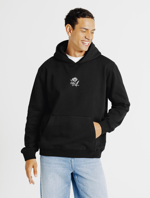 Sweat &agrave; capuche imprim&eacute; fleurs