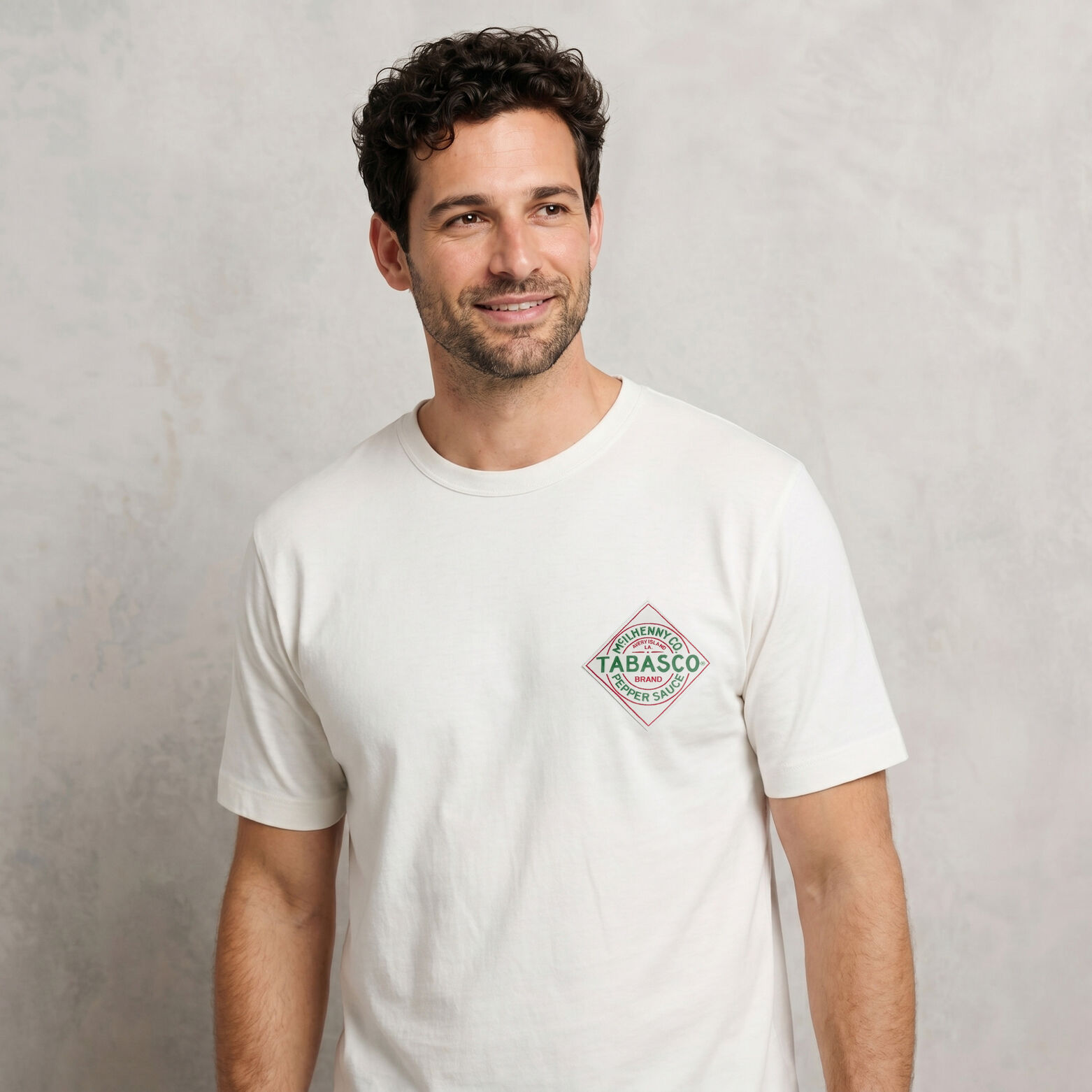 Tee shirt imprim&eacute; poitrine licence Tabasco