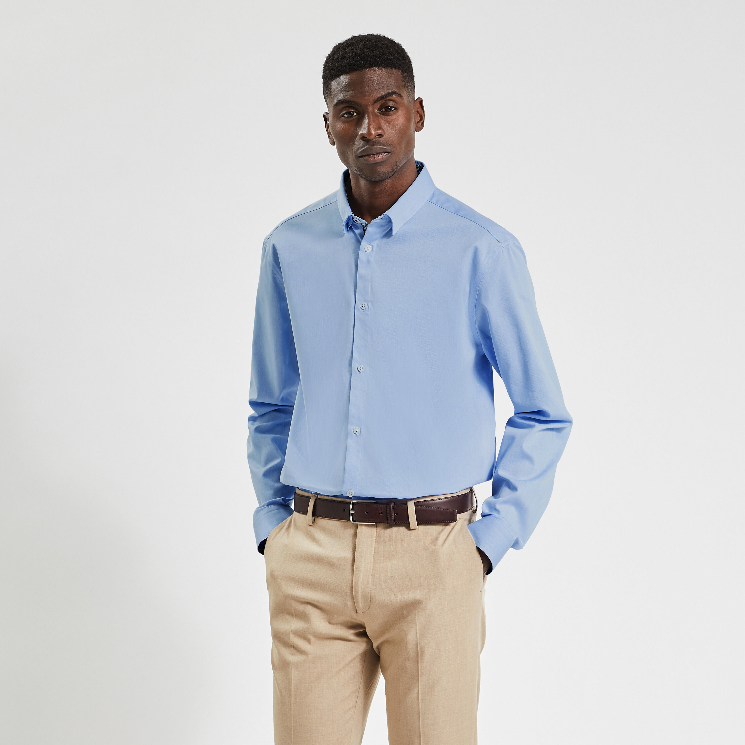 Chemise jules bleu clearance