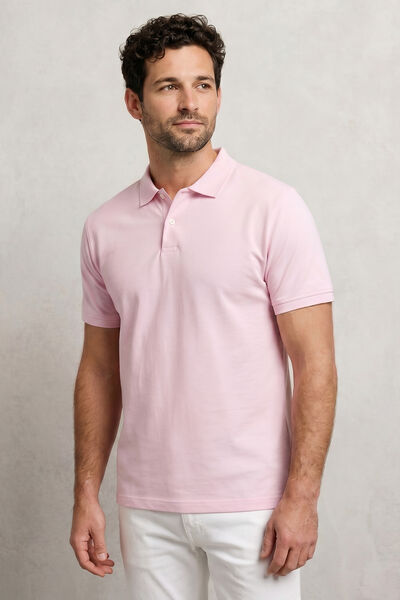 Polo manches courtes piqu&eacute; uni