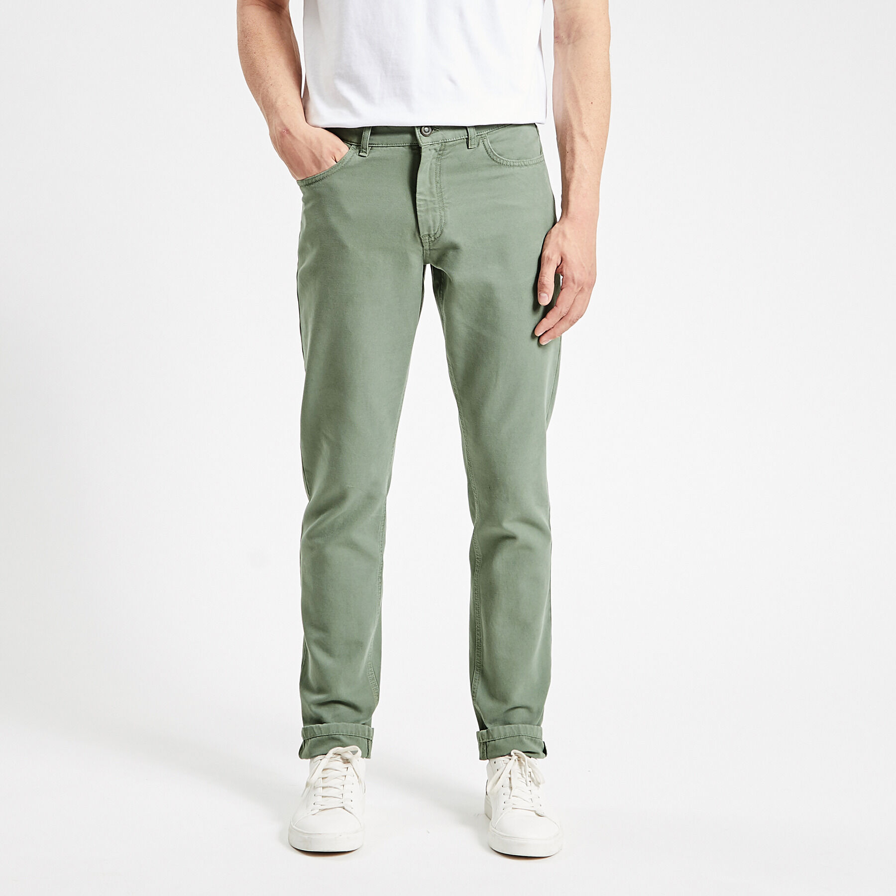Jean sale vert homme