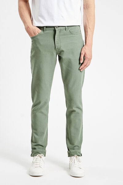Pantalon cinq poches Vert
