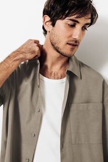 Chemisette en coton TENCEL&iquest;Lyocell unie boxy