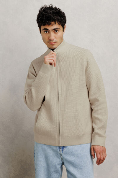 Gilet zipp&eacute; col montant