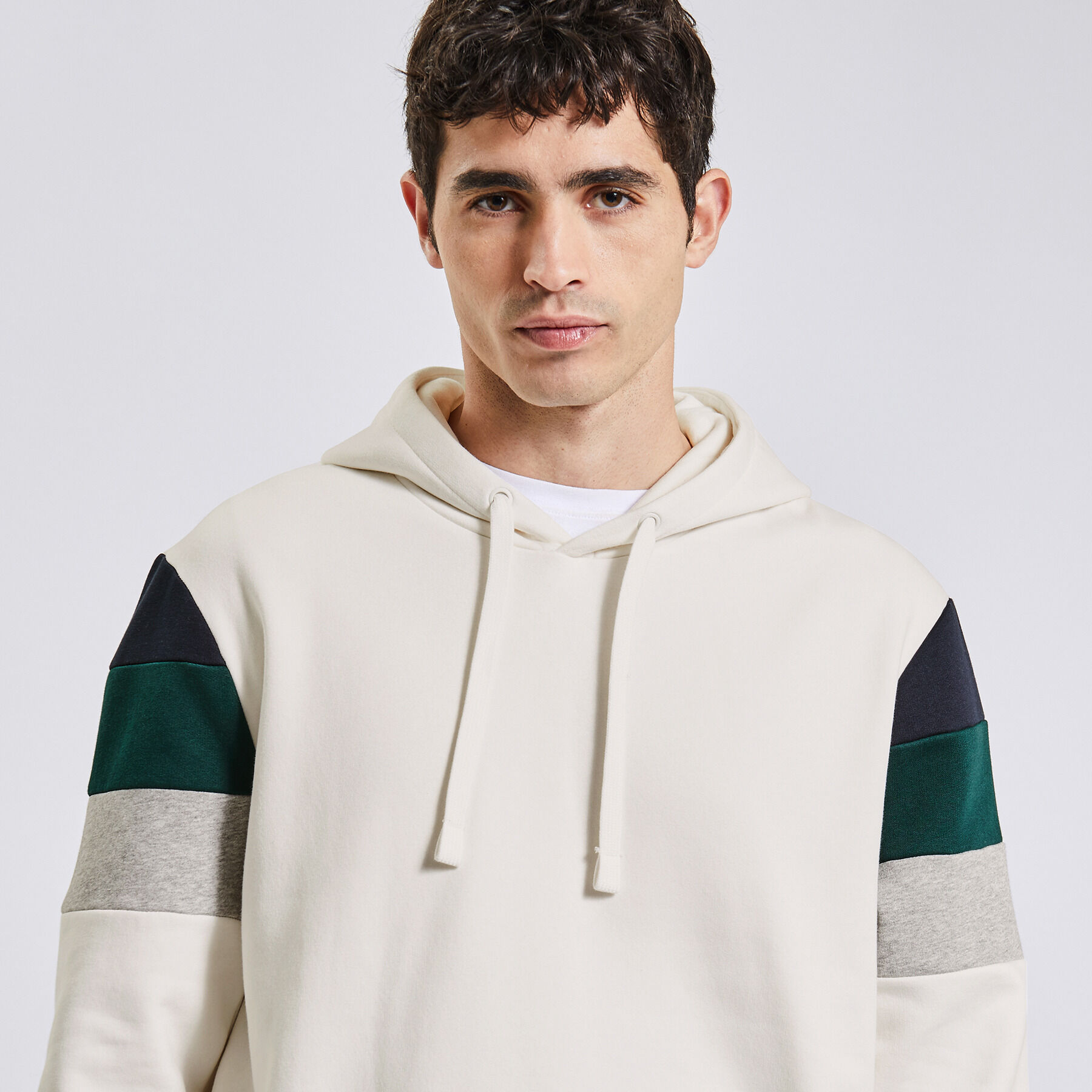Sweat à Capuche Homme Menemsha Blues 1/4 Boutonné - Gris Foncé - Taille S
