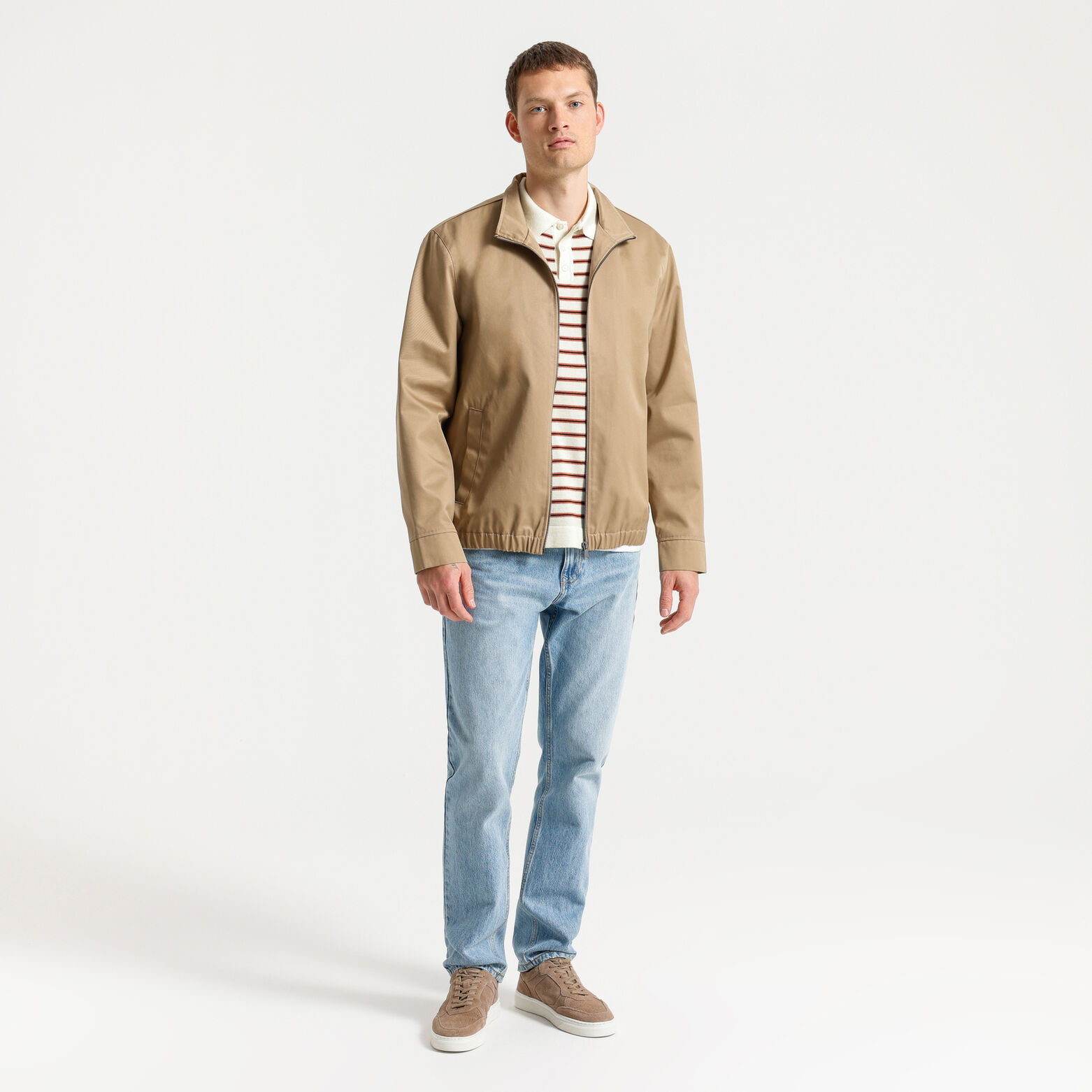 Polo en maille rayures