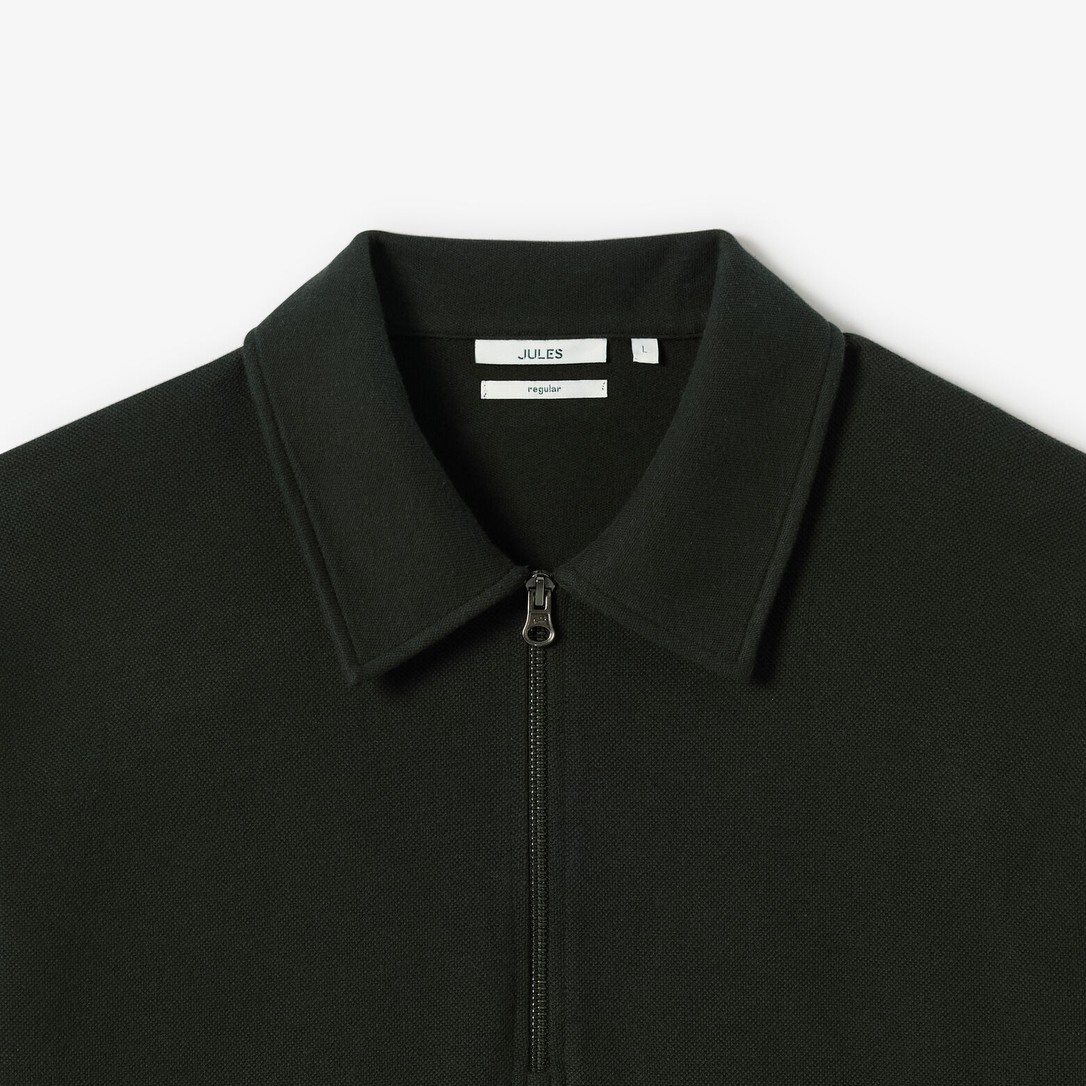 Sweat col polo zipp&eacute; uni