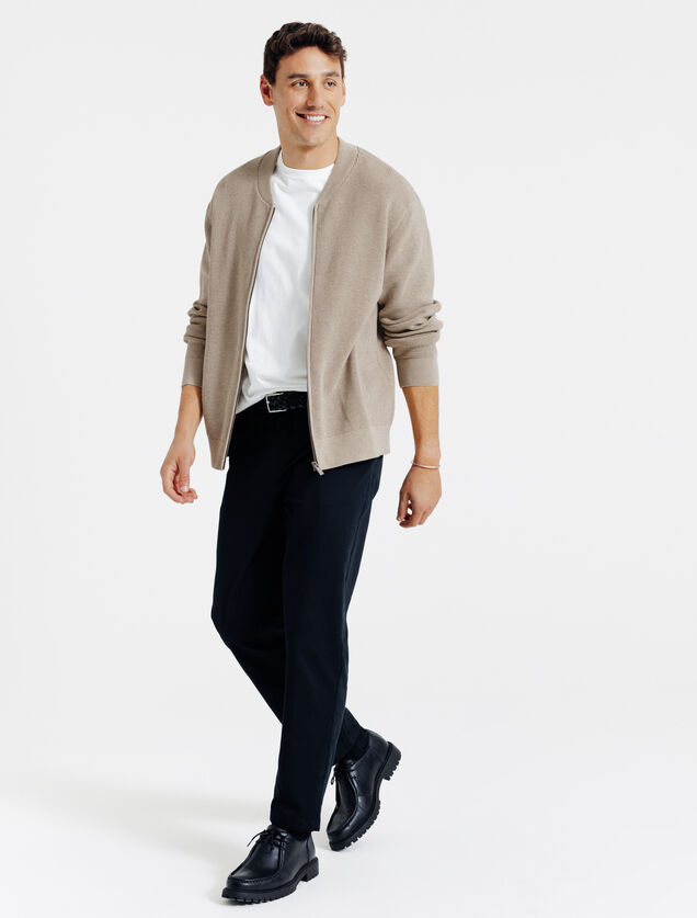 Vest met rits en sportieve kraag