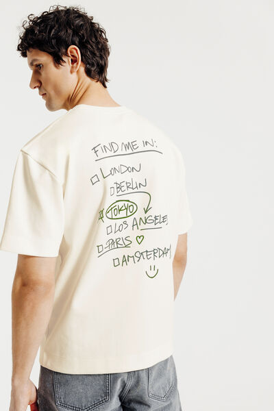 Tee shirt imprim&eacute; devant dos