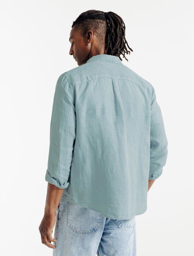 Regular fit hemd in linnen