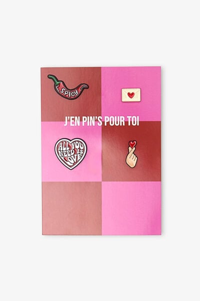 Lot de 4 pins Saint-Valentin