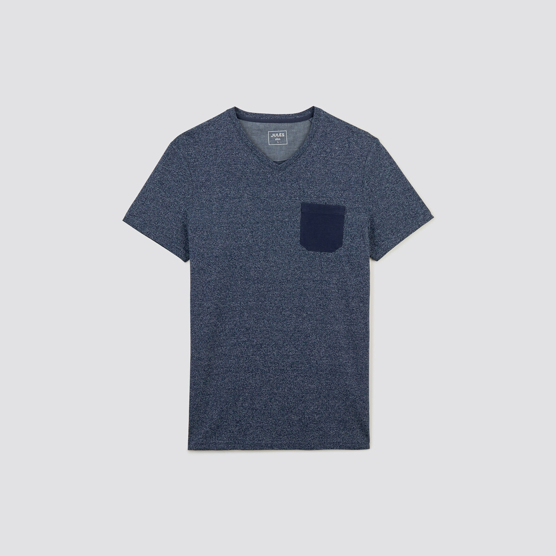 Tee shirt col V mati re fantaisie Jules BE