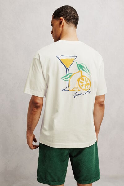 Tee shirt imprim&eacute; devant dos cocktail