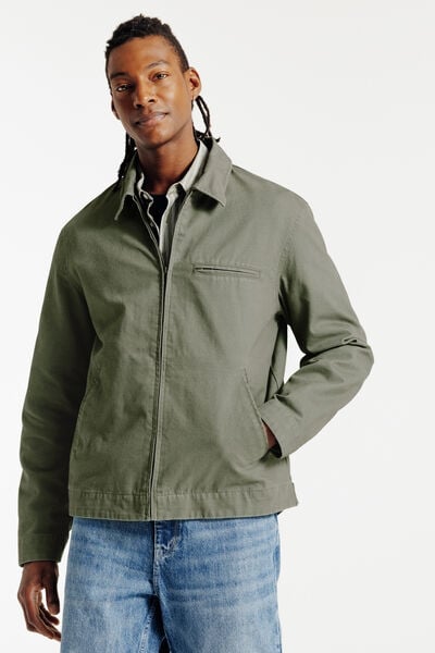 Jack voor tussenseizoen met hemdskraag