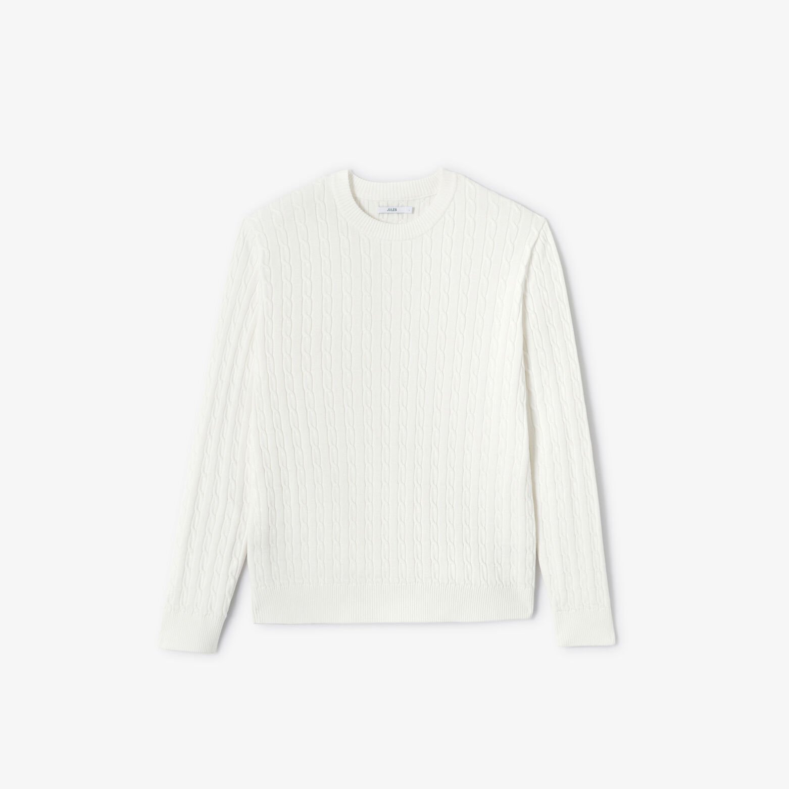 Pull col rond torsad&eacute;