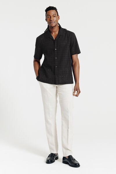 Chemisette regular en coton broderie anglaise