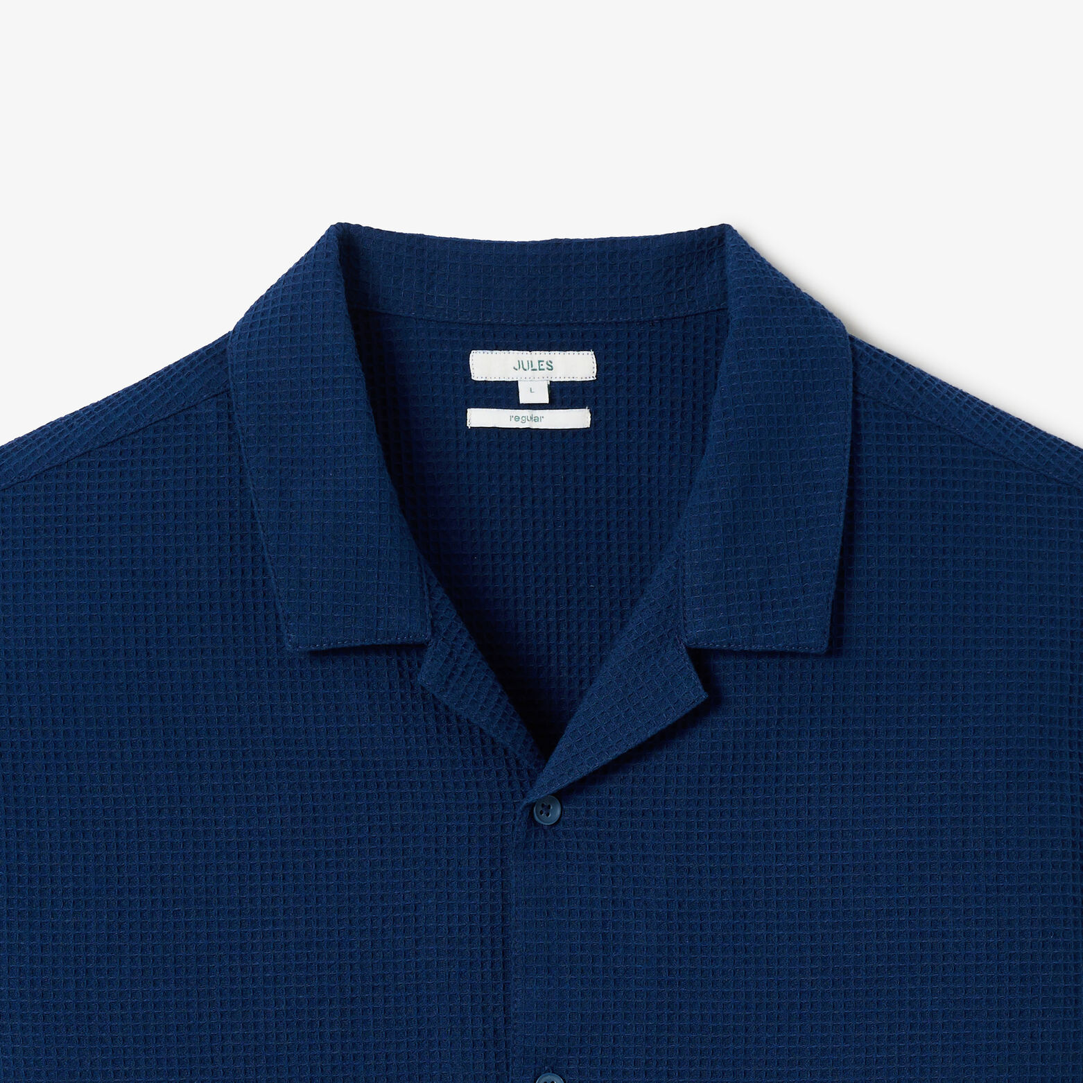 Effen hemdje in gewafeld katoen