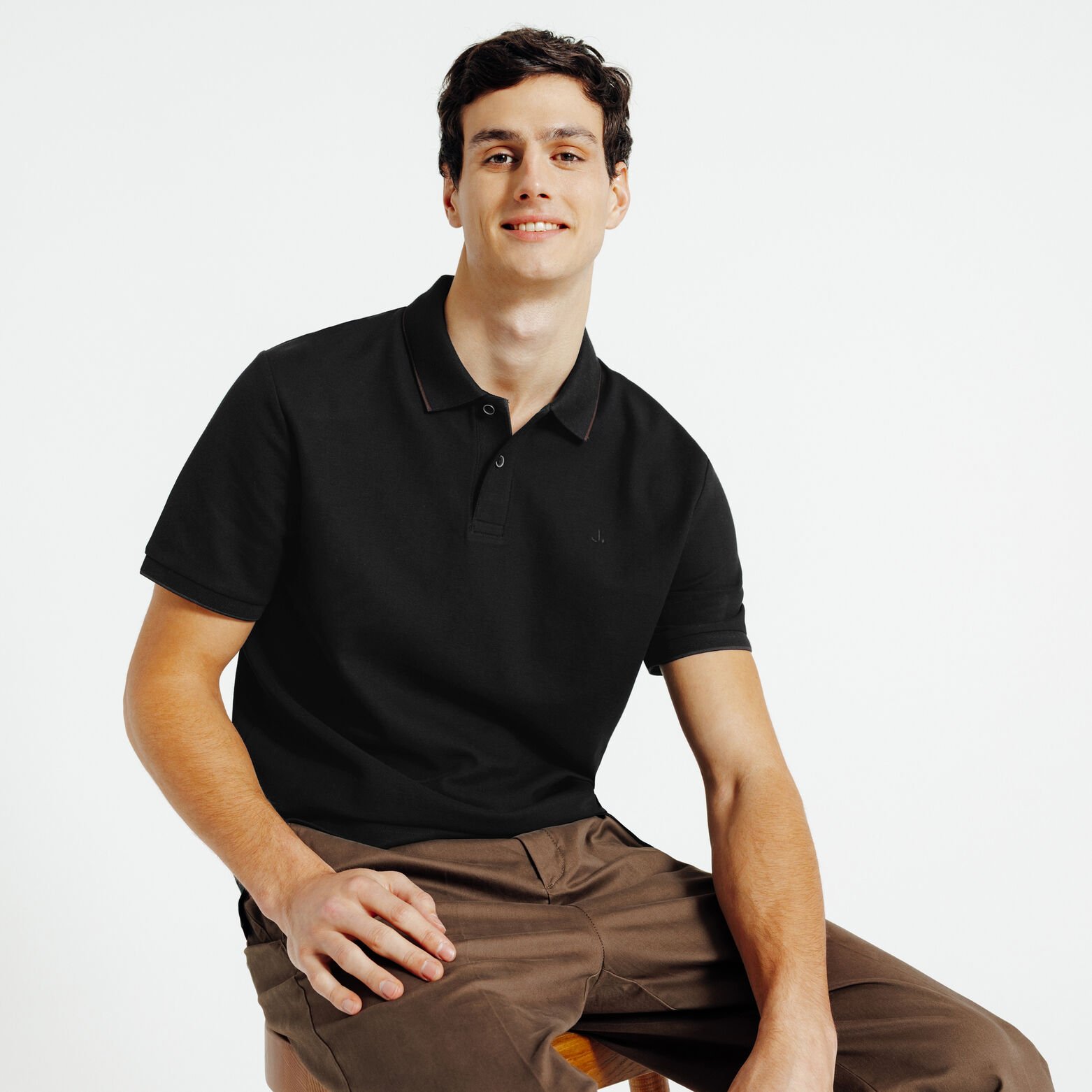 "Le Parfait by Jules" effen polo korte mouwen 