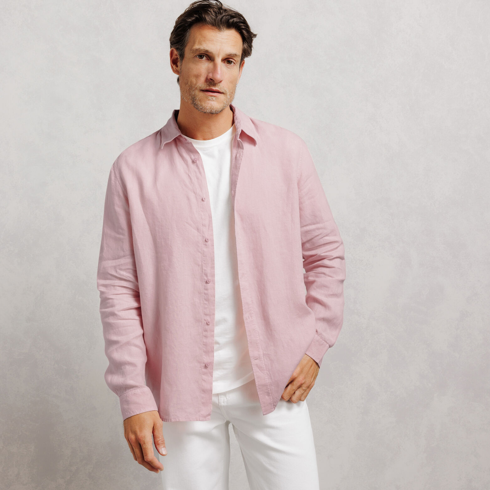 Chemise 100% lin regular unie