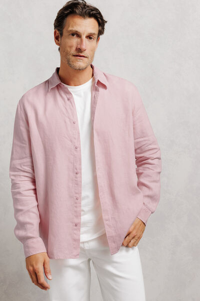 Chemise 100% lin regular unie
