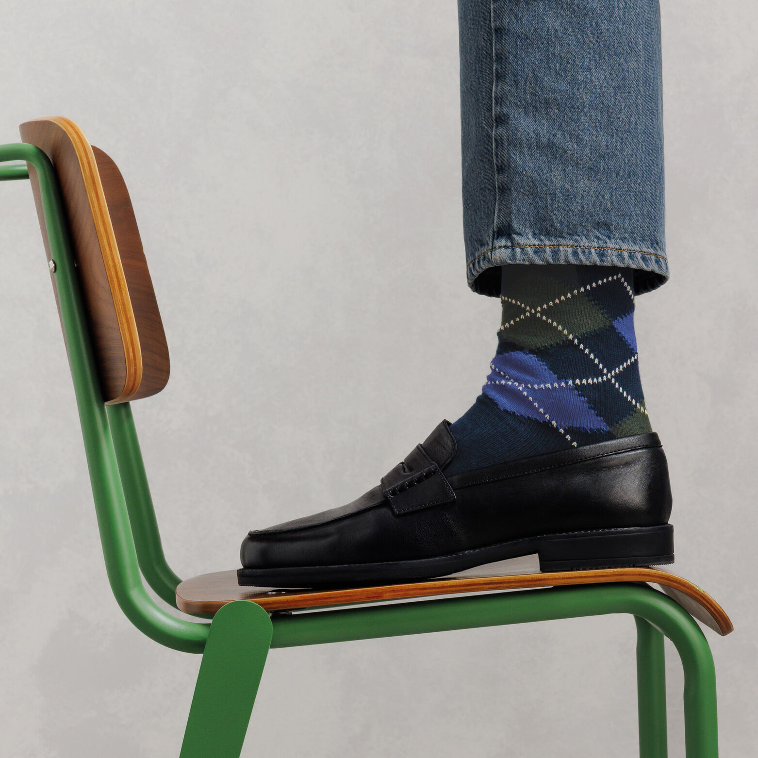 Chaussettes motif &eacute;cossais