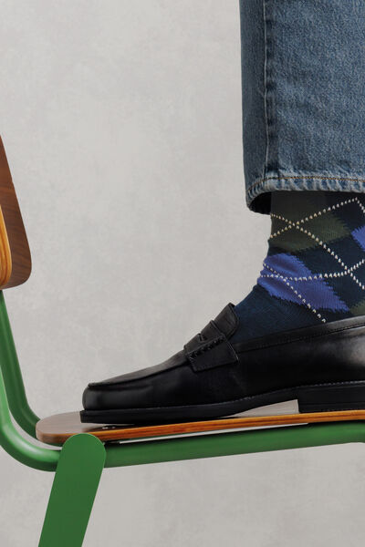 Chaussettes motif &eacute;cossais