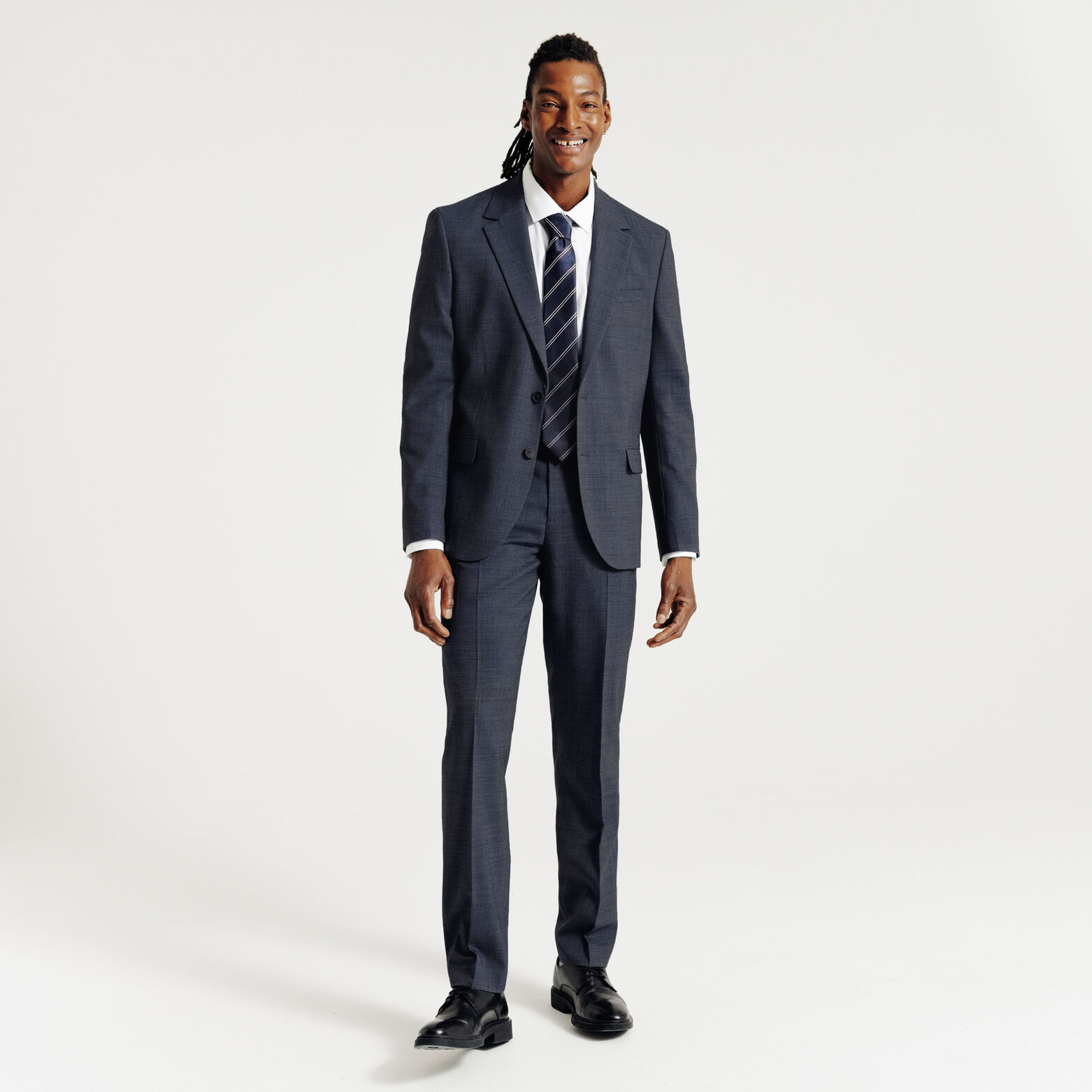 Costume 2 pièces confort bi-ton - Bleu foncé