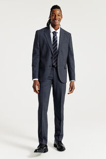 Tweekleurige comfort fit kostuumbroek