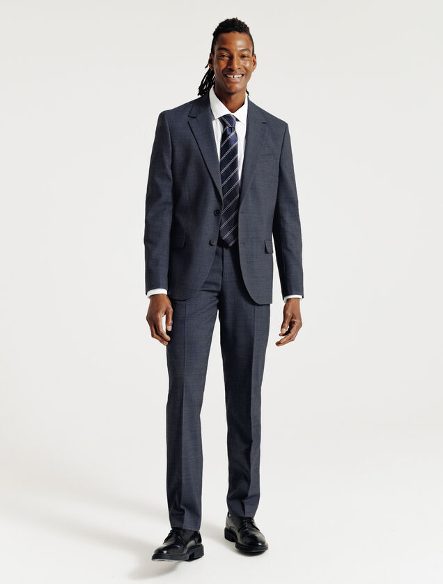 Tweekleurige comfort fit kostuumbroek