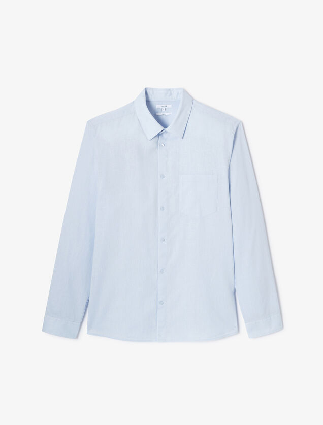 Chemise en coton lin unie