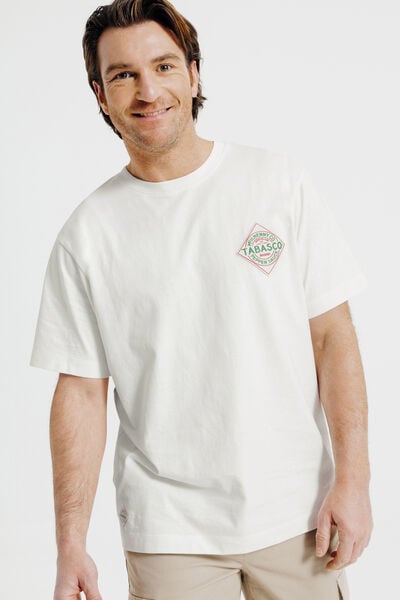 Tee shirt imprim&eacute; poitrine licence Tabasco