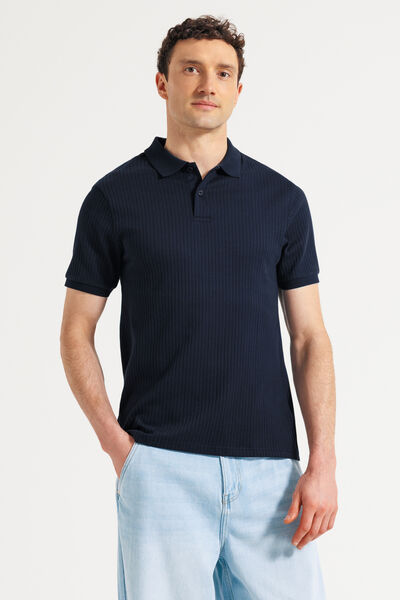 Polo manches courtes textur&eacute;