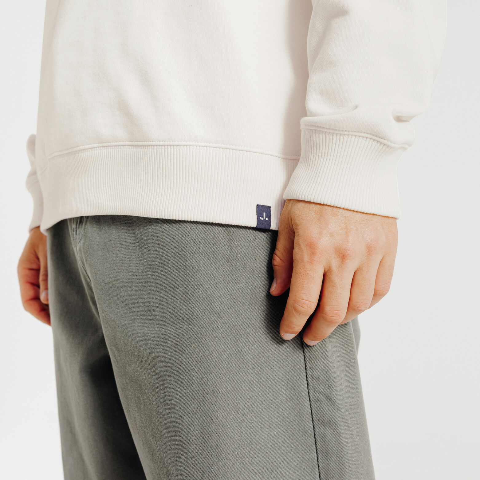 Effen sweater met ronde hals
