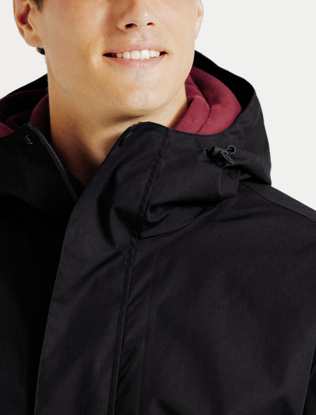 Parka longue waterproof &agrave; capuche