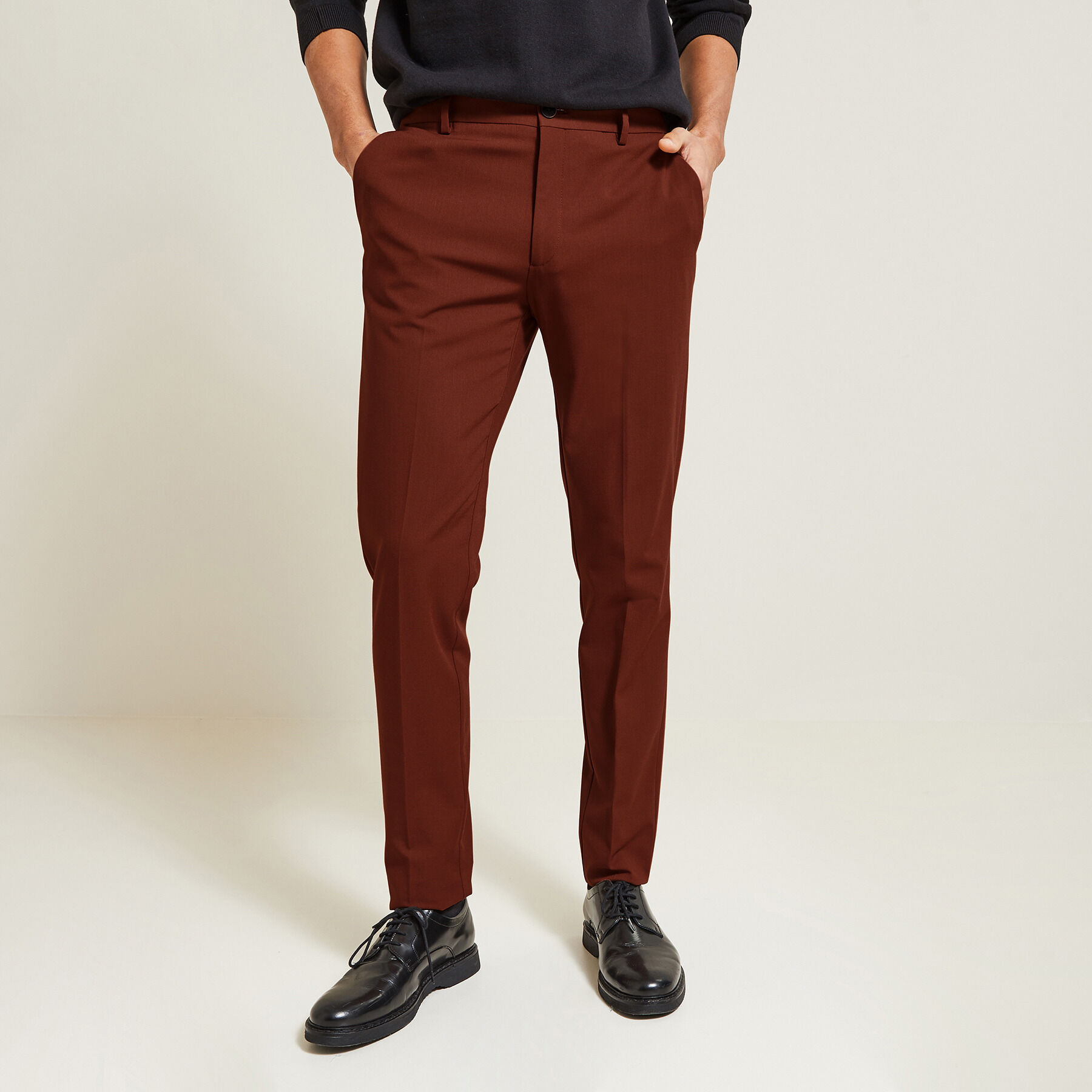 Pantalon costume 2025 rouge homme