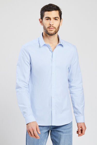 Chemises habillées à manches longues pour hommes - Bleu