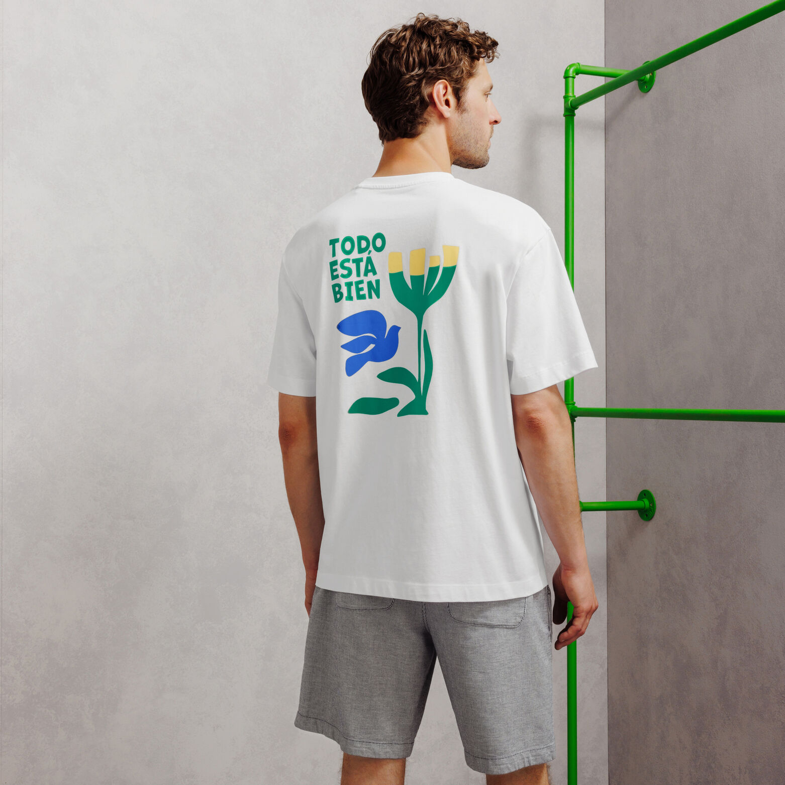 Tee shirt imprim&eacute; devant dos