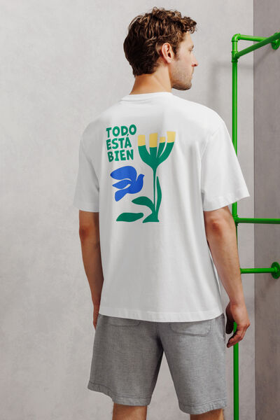 Tee shirt imprim&eacute; devant dos