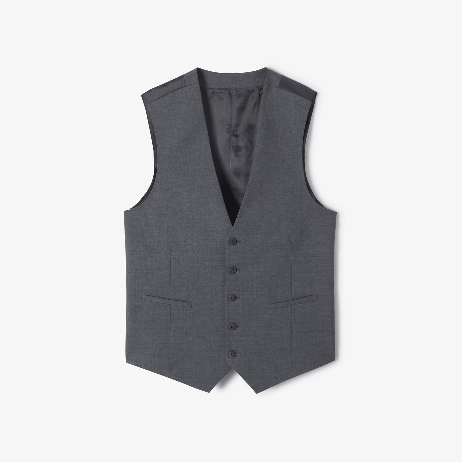 Slim fit kostuumgilet in bi-stretchstof