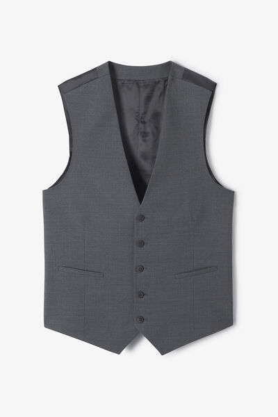 Slim fit kostuumgilet in bi-stretchstof