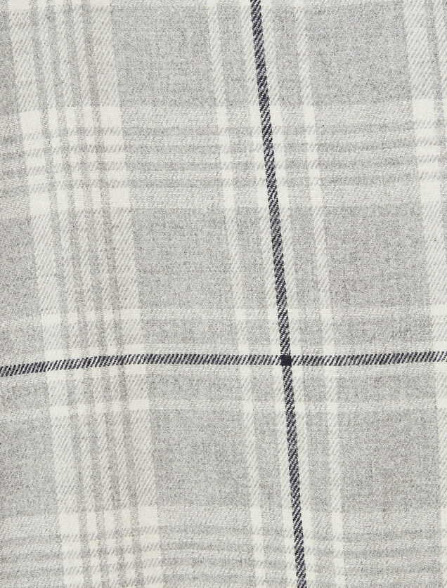 Chemise en coton flanelle &agrave; carreaux