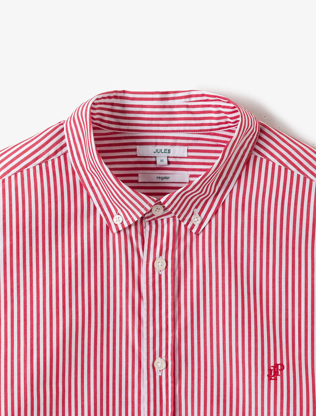 Chemise en coton ray&eacute;e color&eacute;e