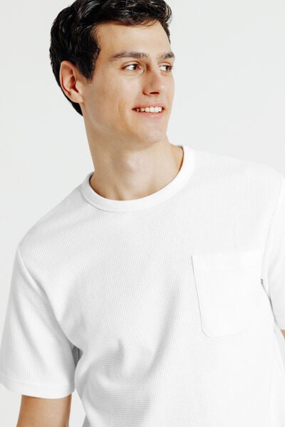 T-shirt in wafelstof