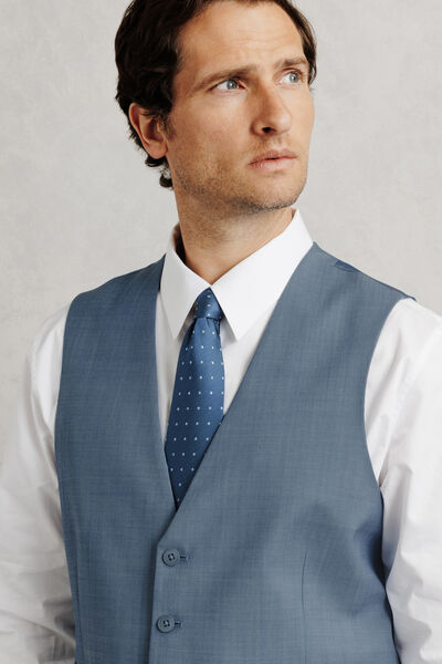 Slim fit kostuumgilet in bi-stretchstof